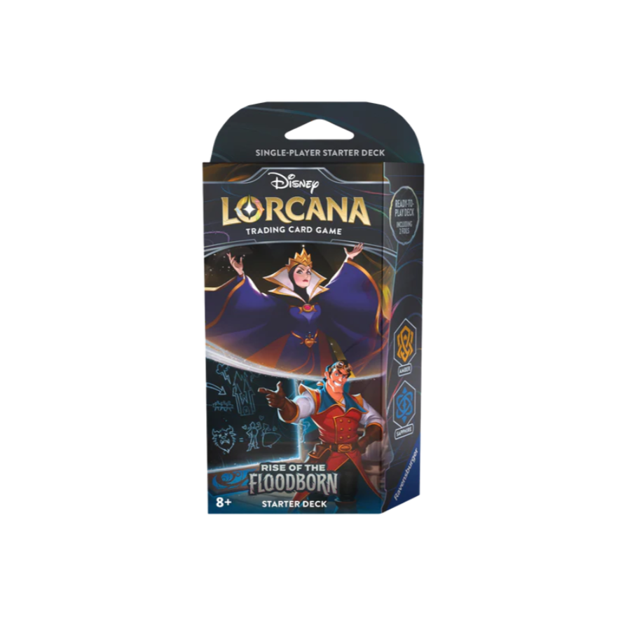 DISNEY LORCANA TCG - RISE OF THE FLOODBORN STARTER DECK - AMBER AND SAPPHIRE