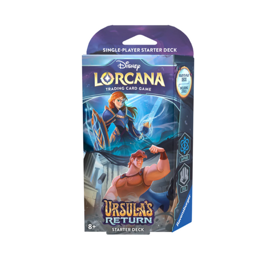 DISNEY LORCANA TCG - URSULA'S RETURN STARTER DECK - SAPPHIRE AND STEEL