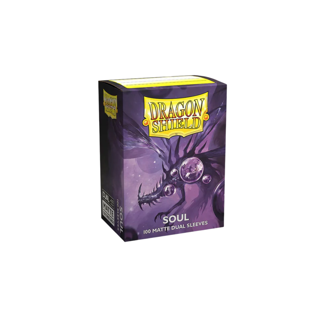 DRAGON SHIELD DUAL MATTE SLEEVES - METALLIC PURPLE / SOUL (100 SLEEVES)