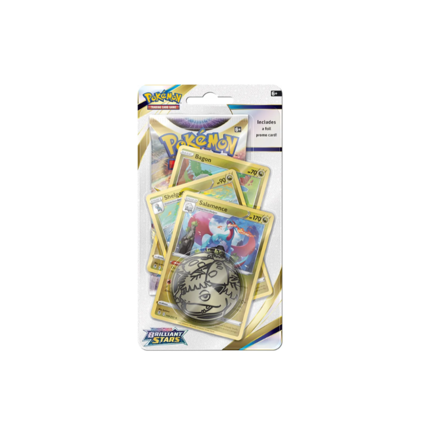 POKÉMON TCG: SWORD & SHIELD 9 BRILLIANT STARS PREMIUM CHECKLANE BLISTER - BAGON/SHELGON/SALAMENCE